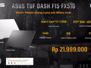 ASUS Hadirkan TUF Dash F15 (FX516), Laptop Gaming Pertama Dengan 11th Gen Intel Core H Series ASUS TUF Dash F15 (FX516)