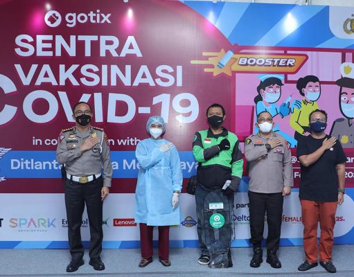 GoTix dan Ditlantas Polda Metro Jaya Hadirkan Sentra Vaksinasi Booster Sentra Vaksinasi Booster