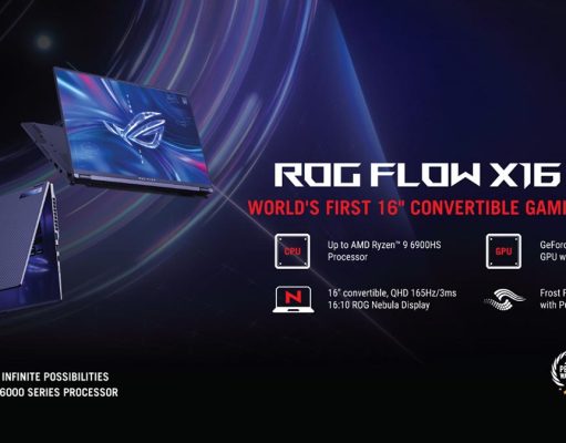 ASUS ROG Flow X16, Laptop Gaming Convertible 16 inci Pertama di Dunia ASUS ROG Flow X16