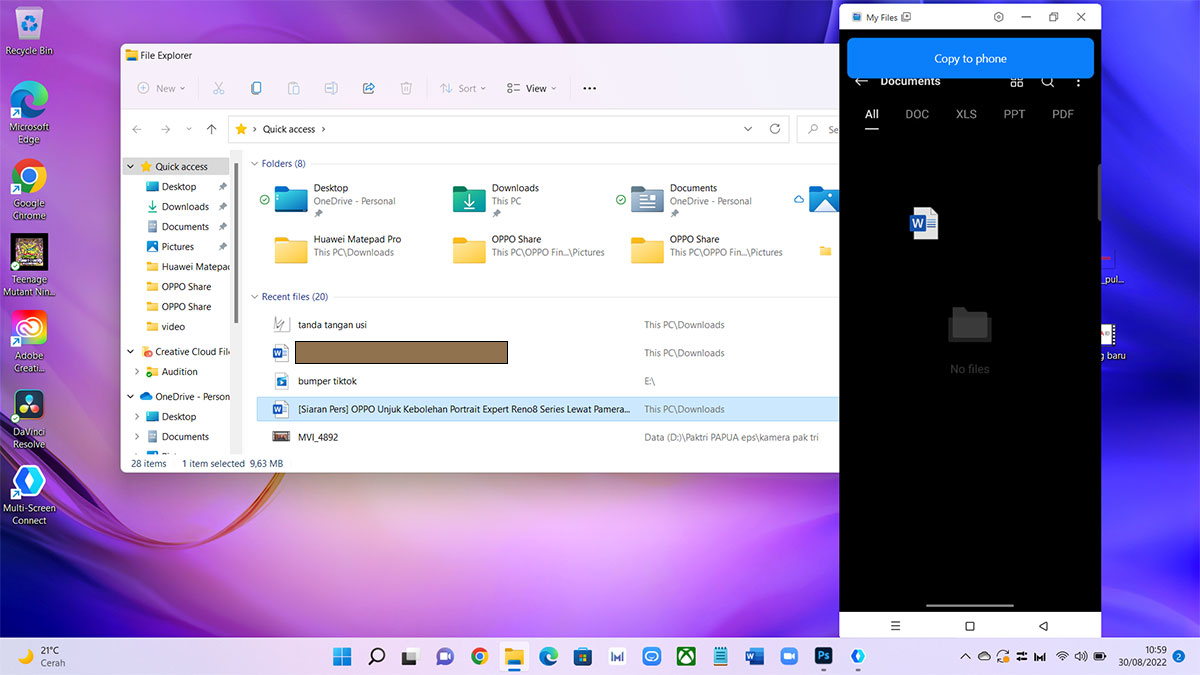 Tips Anti Ribet Pakai MultiScreen Connect di OPPO Reno8 5G