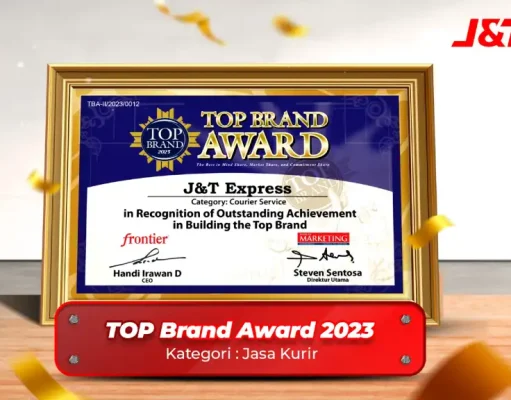 Konsisten Dalam Jasa Kurir, J&T Express Meraih Top Brand Award 2023