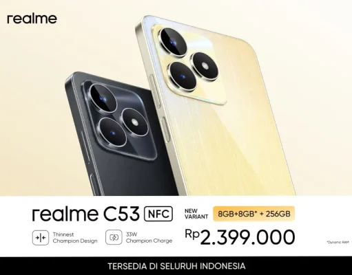 realme C53 Kini Tersedia dalam Varian 8GB+8GB | 256GB realme c53 varian baru