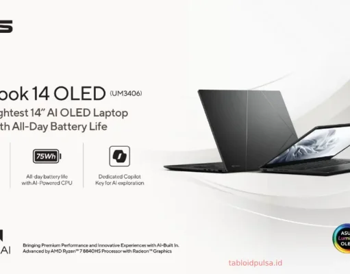 ASUS Zenbook 14 OLED, Laptop AI Premium, Tipis & Ringan Asus premium laptop Zenbook OLED