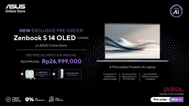 Pre-order ASUS Zenbook S 14 OLED (UX5406)