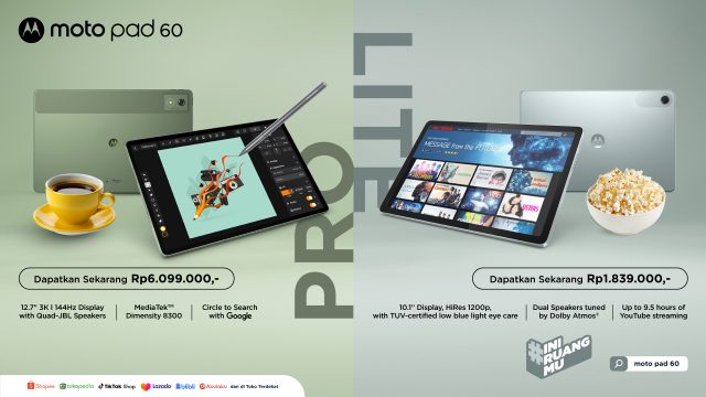 Tablet Motorola Indonesia moto Pad 60 Series