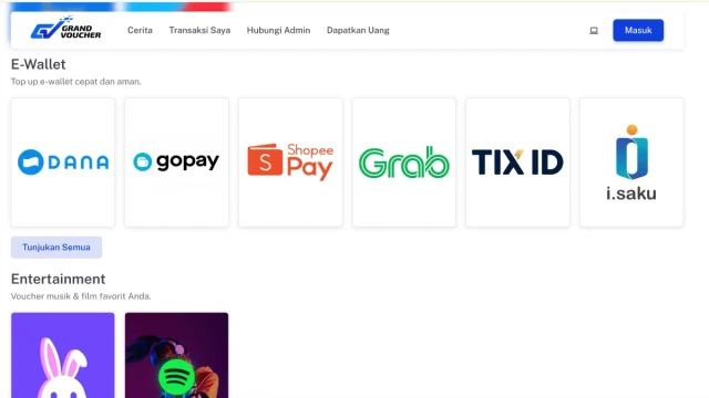 Grandvoucher top up e-wallet