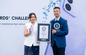 Tes Ketahanan Air realme C85 Series Raih Rekor GUINNESS realme C85 GUINNESS Record