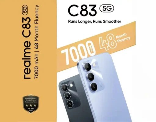 Detail realme C83 5G Bocor, Baterai 7.000mAh dan Sertifikasi MIL-STD-810H realme C83 5G