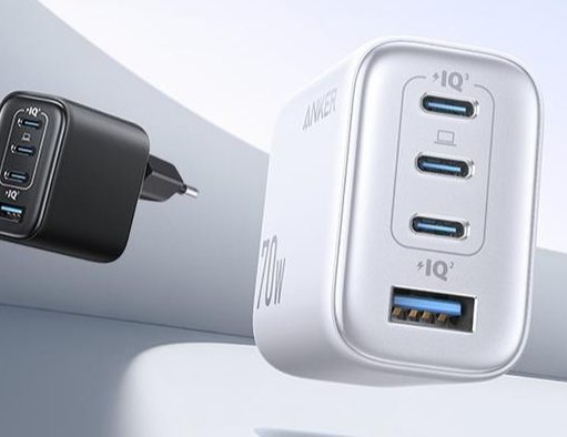 Anker Zolo 70W Charger 4-Port dengan Desain Ringkas dan Teknologi GaN Anker Zolo 70W Charger 4-Port (A121C)